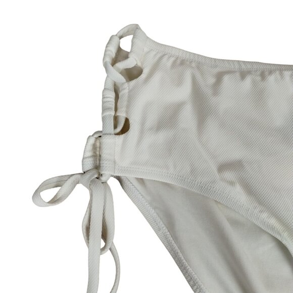 Time and Tru Womens 2X Vanilla Dream Cream Side String High Waist Bikini Bottoms - Picture 2 of 7